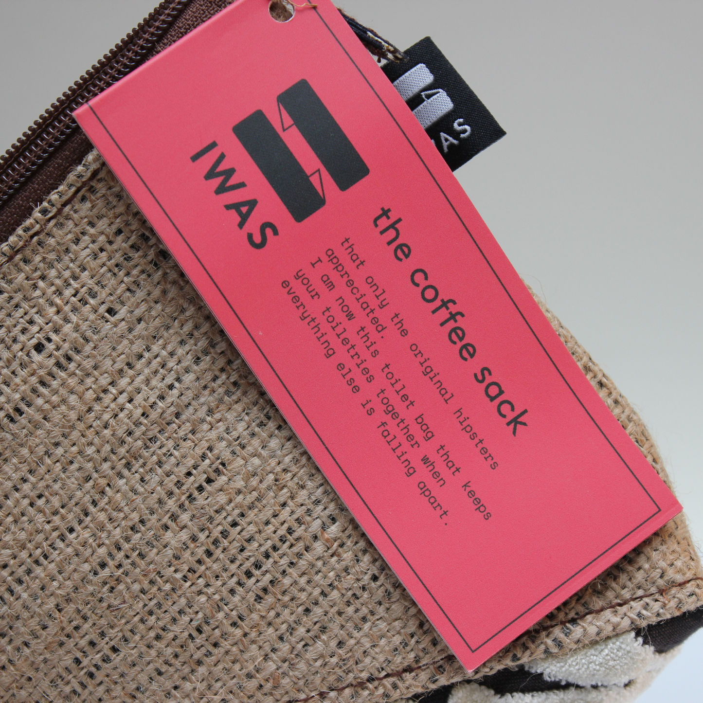 Kosmetiktasche aus recycelten Kaffeesäcken, Schattenblume (18x15x15cm) - IWAS