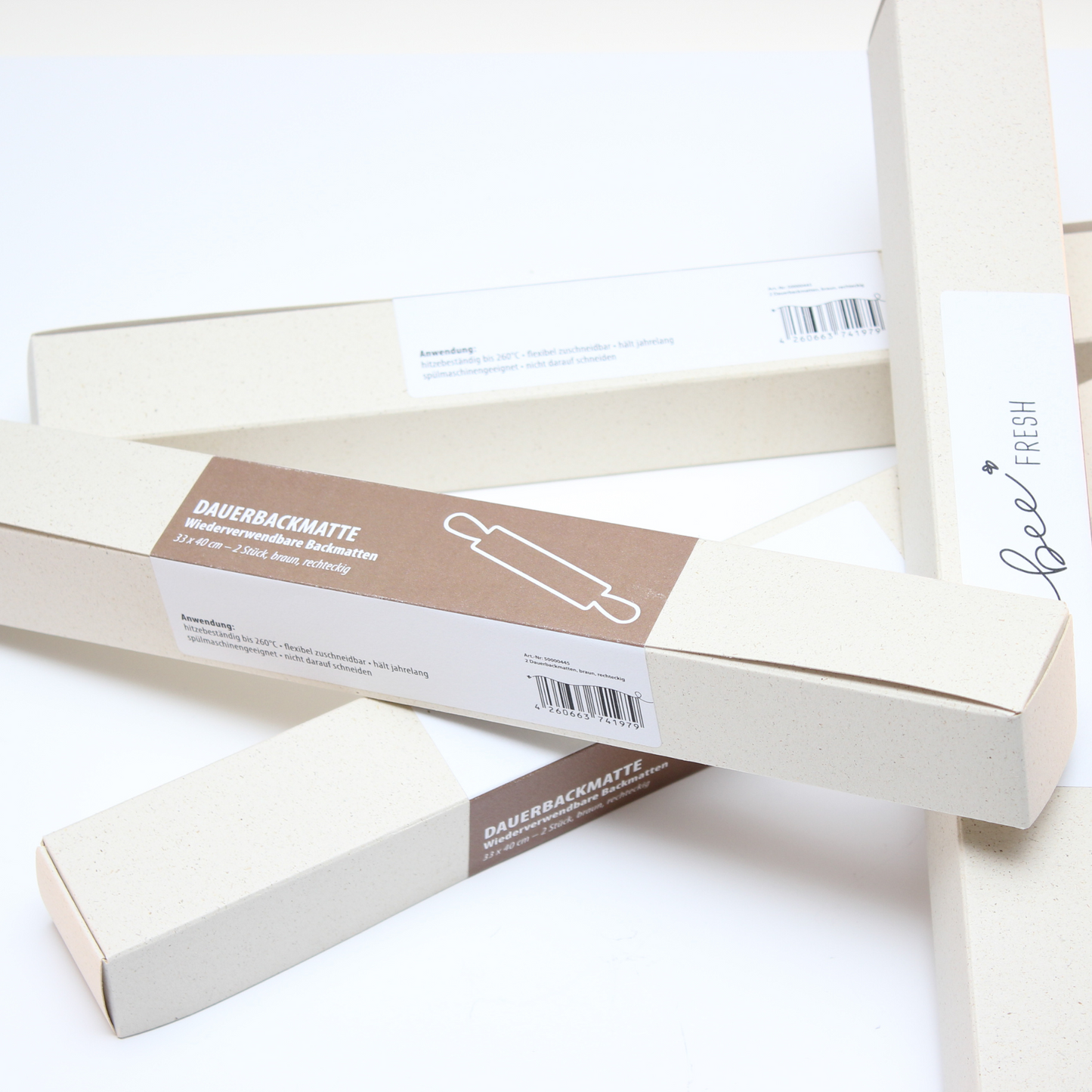 Backpapier Dauerbackmatte, 2er Set braun (33x40cm) - LITTLE BEE FRESH
