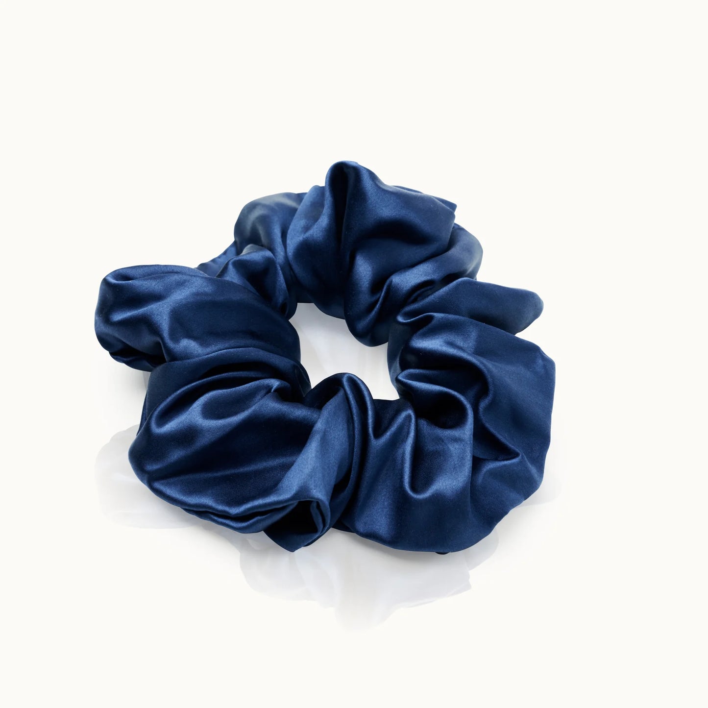 XL Scrunchie aus Seide, Haargummi, Navy (5x15cm) - BYVIVI