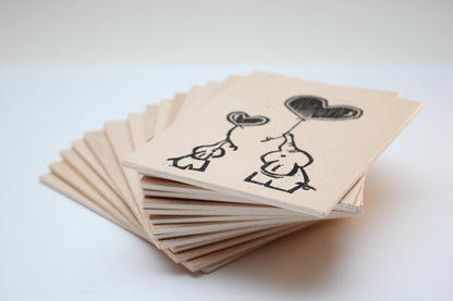 Holzpostkarte, Linoldruck, Elefant (14,7x10,5cm) - S'MADL MACHT'S
