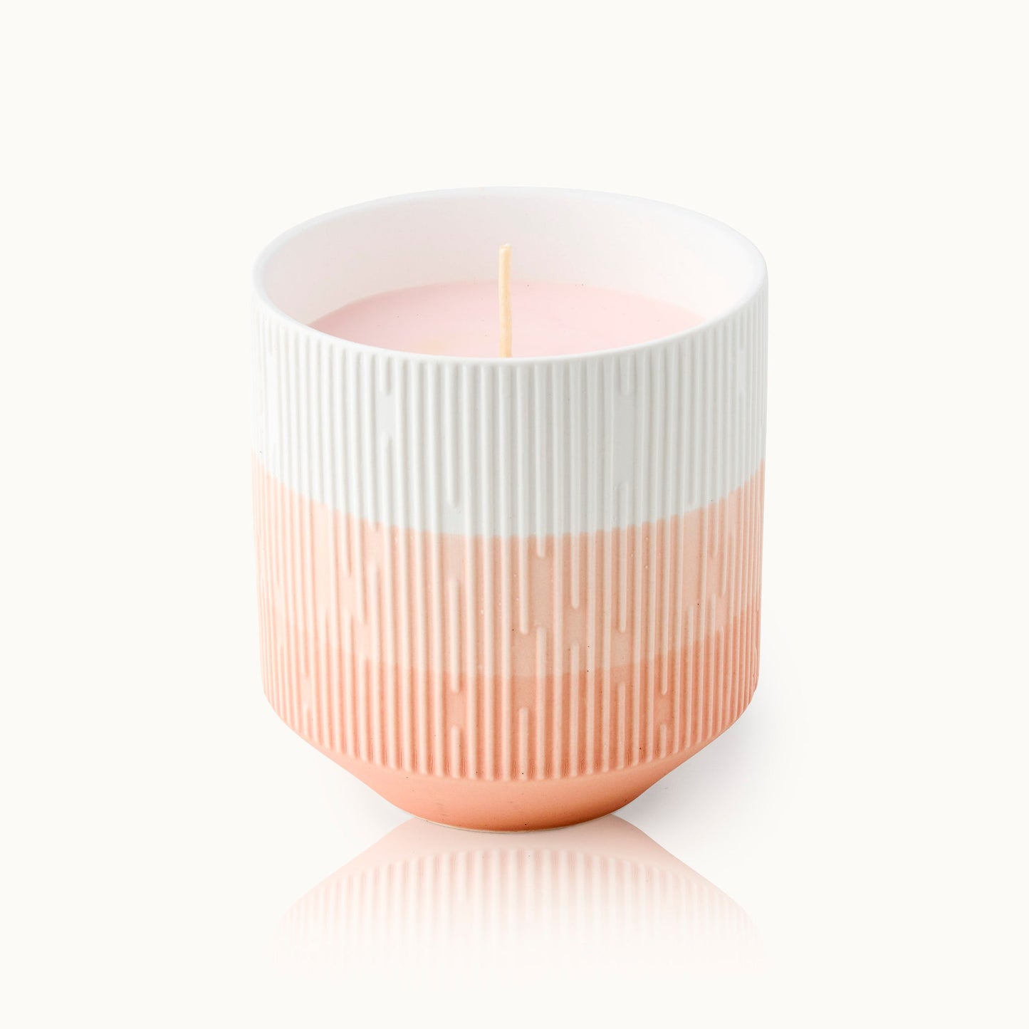 Kerze aus Kokos-Soya-Wachs, Ombre-Design, Peach (350g) - BYVIVI