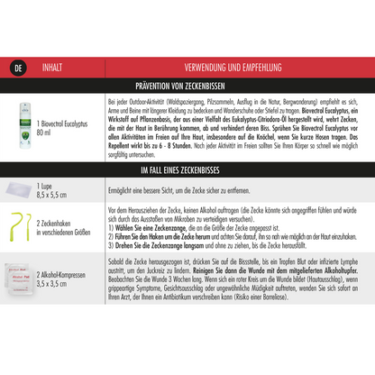 Zecken-Abwehr-Set, Erste-Hilfe